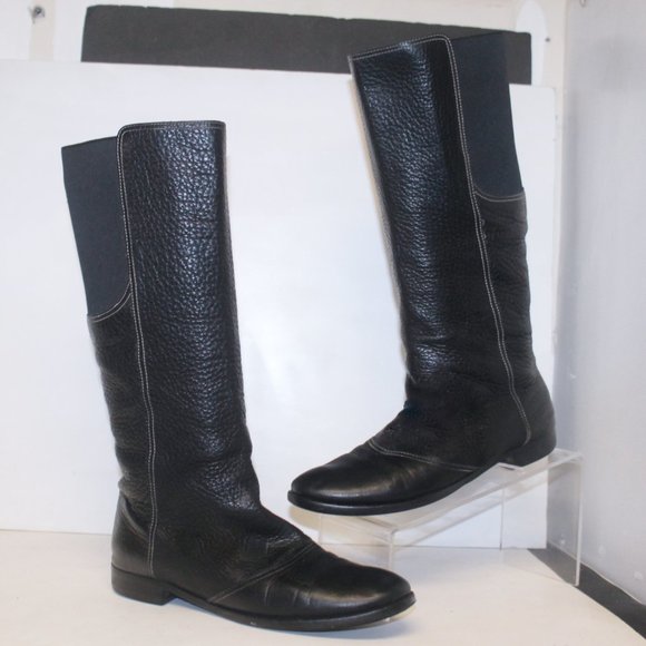 Authentic Dolce & Gabbana Tall Knee High Riding Style Boots - Picture 2 of 16